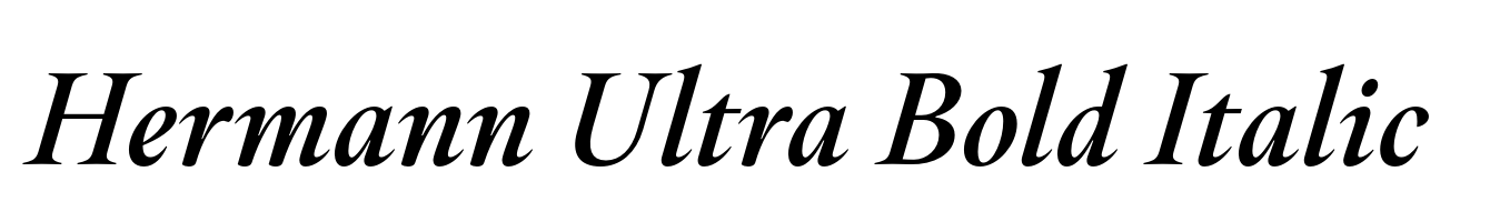 Hermann Ultra Bold Italic